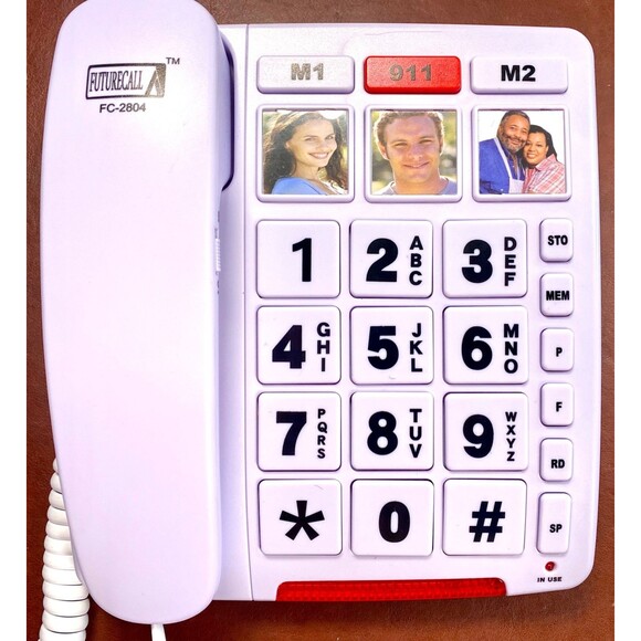 Used - Future Call FC-2804 Big Button Seniors WHITE TELEPHONE Speakerphone - Picture 1 of 5